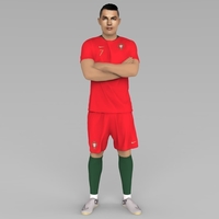 Cristiano Ronaldo Portugal ready for full color 3D printing - Thumbnail 1