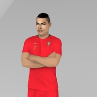Cristiano Ronaldo Portugal ready for full color 3D printing - Thumbnail 2