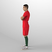 Cristiano Ronaldo Portugal ready for full color 3D printing - Thumbnail 3