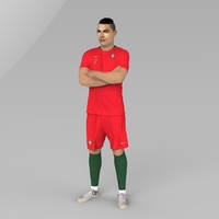 Cristiano Ronaldo Portugal ready for full color 3D printing - Thumbnail 4