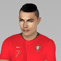 Cristiano Ronaldo Portugal ready for full color 3D printing - Thumbnail 5