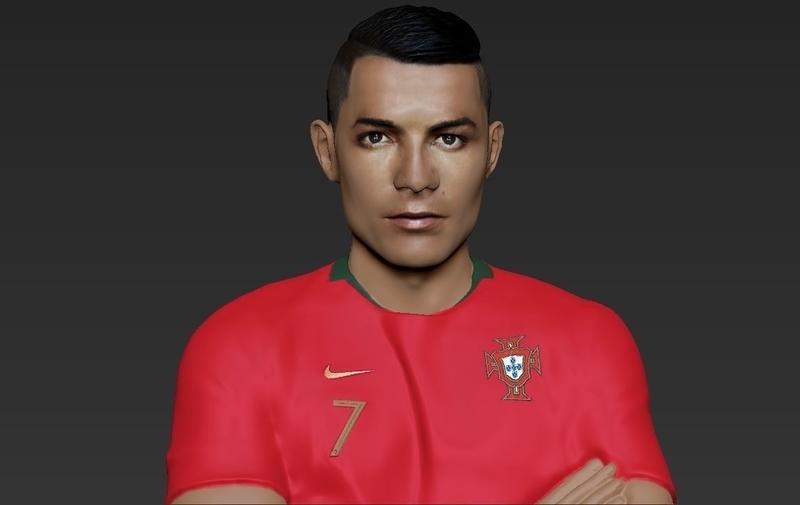 Cristiano Ronaldo Portugal ready for full color 3D printing