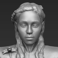 Daenerys Targaryen 3D printing ready stl obj - Thumbnail 2