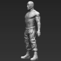 Dwayne The Rock Johnson Fast and Furious 3D printing ready  - Thumbnail 4