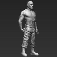 Dwayne The Rock Johnson Fast and Furious 3D printing ready  - Thumbnail 7