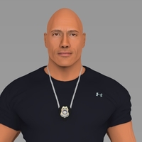 Small Dwayne The Rock Johnson Fast and Furious full color 3D printing 3D Printing 229581