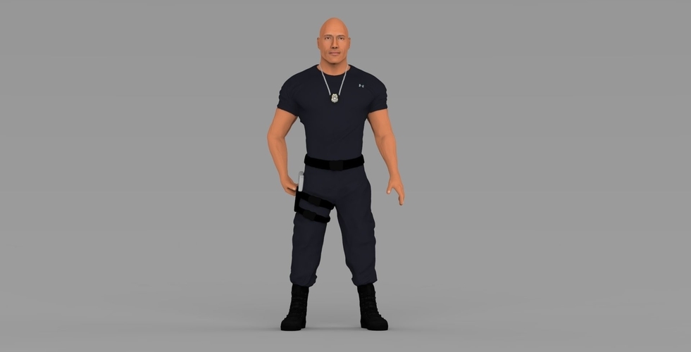 Dwayne The Rock Johnson Fast and Furious full color 3D printing 3D Print 229582