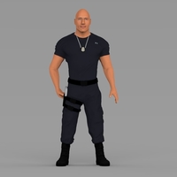 Dwayne The Rock Johnson Fast and Furious full color 3D printing - Thumbnail 2