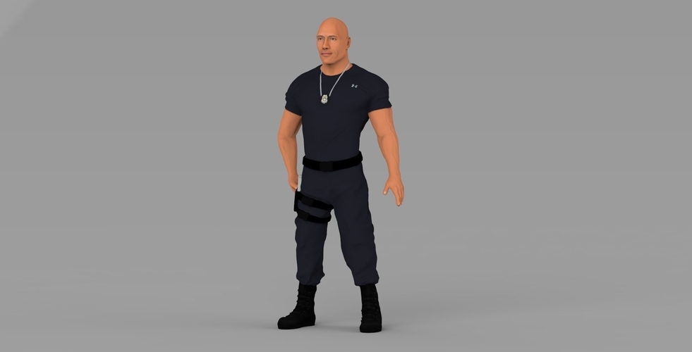 Dwayne The Rock Johnson Fast and Furious full color 3D printing 3D Print 229583