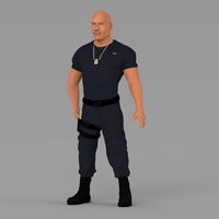 Dwayne The Rock Johnson Fast and Furious full color 3D printing - Thumbnail 3