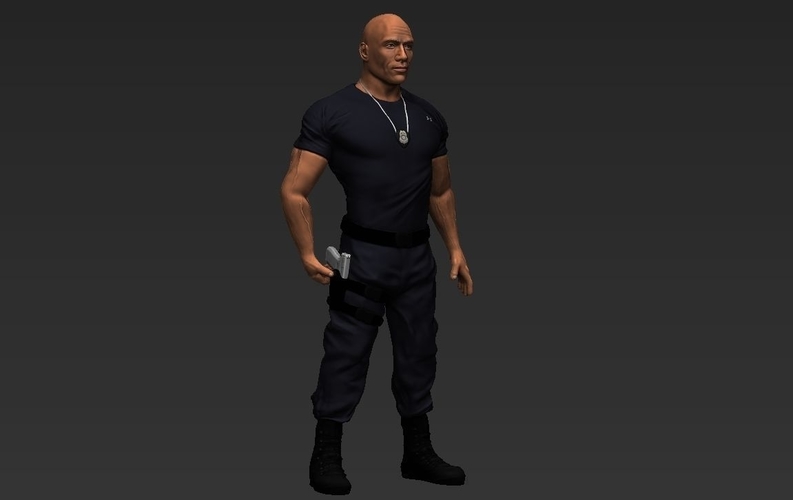 Dwayne The Rock Johnson Fast and Furious full color 3D printing 3D Print 229584