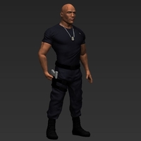 Dwayne The Rock Johnson Fast and Furious full color 3D printing - Thumbnail 4
