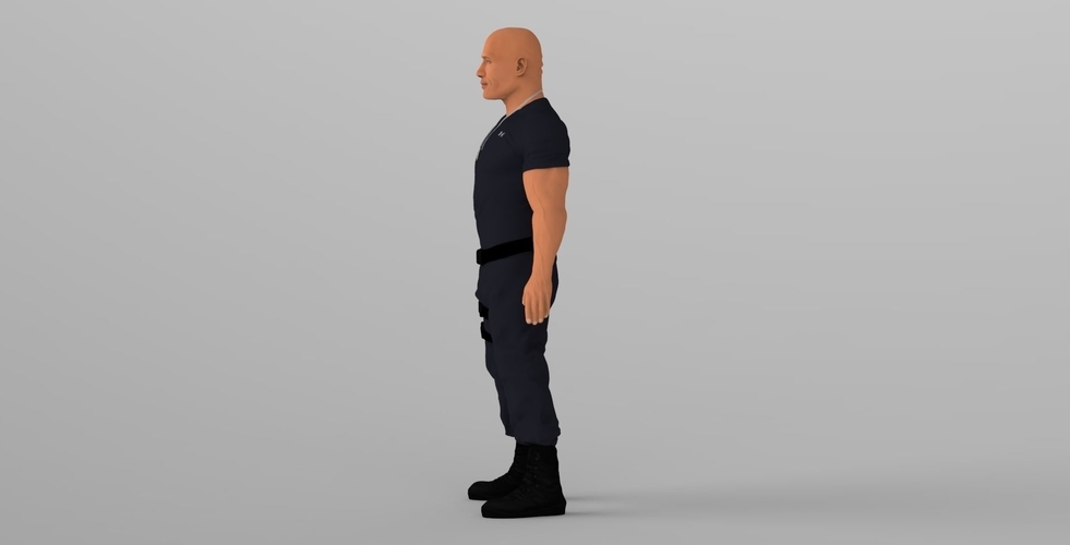 Dwayne The Rock Johnson Fast and Furious full color 3D printing 3D Print 229585