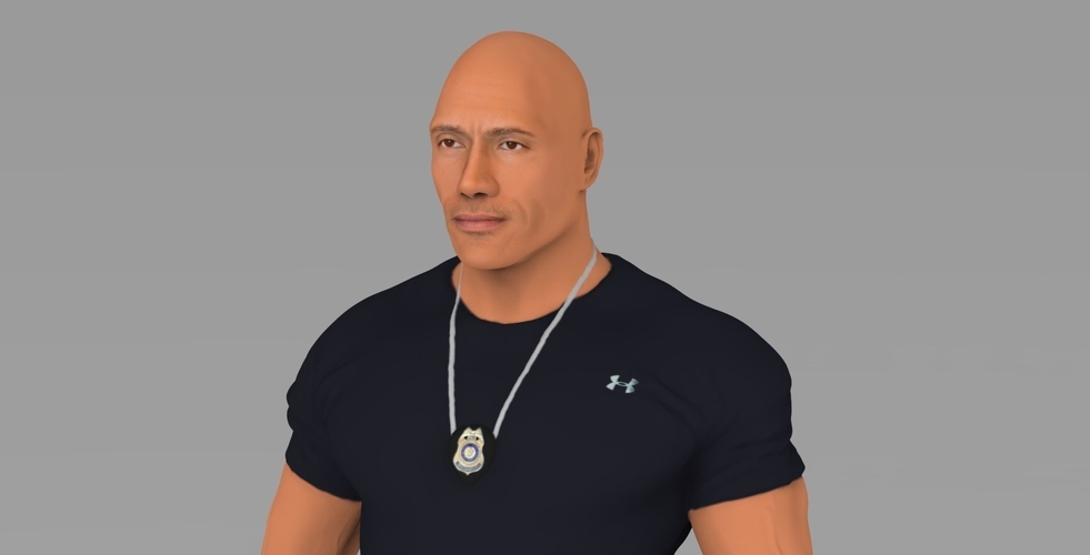 Dwayne The Rock Johnson Fast and Furious full color 3D printing 3D Print 229586