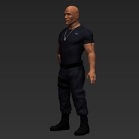 Dwayne The Rock Johnson Fast and Furious full color 3D printing - Thumbnail 8