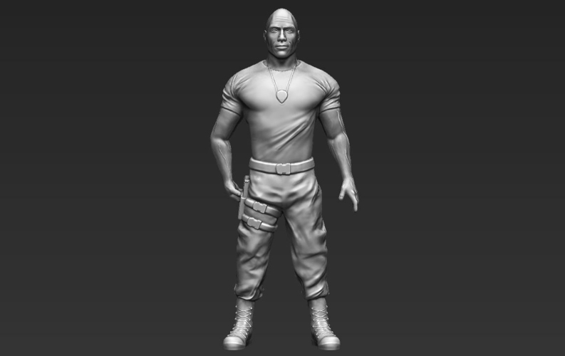Dwayne The Rock Johnson Fast and Furious full color 3D printing 3D Print 229589