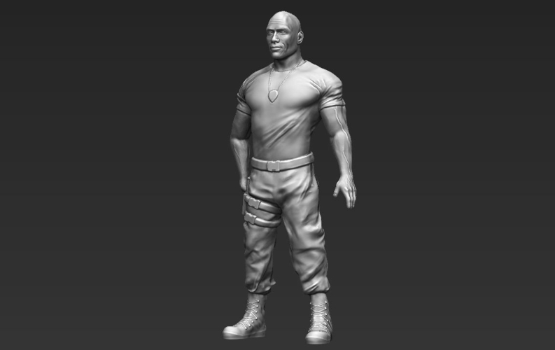 Dwayne The Rock Johnson Fast and Furious full color 3D printing 3D Print 229590