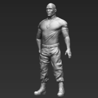Dwayne The Rock Johnson Fast and Furious full color 3D printing - Thumbnail 10