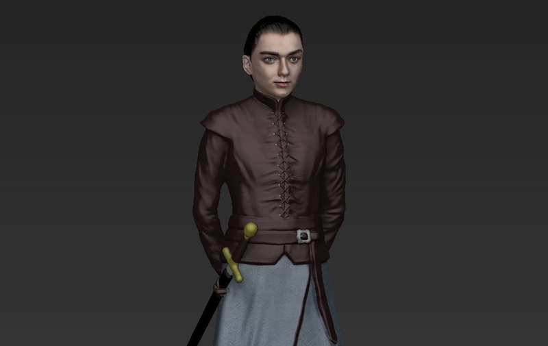 Arya Stark ready for full color 3D printing