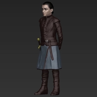 Arya Stark ready for full color 3D printing - Thumbnail 6