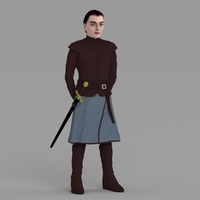 Arya Stark ready for full color 3D printing - Thumbnail 7