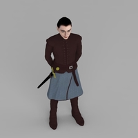 Arya Stark ready for full color 3D printing - Thumbnail 9