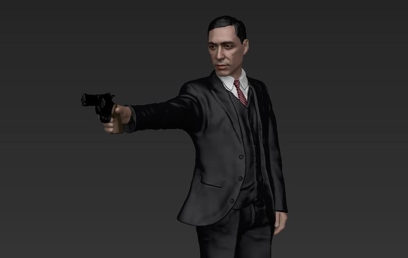 Al Pacino Michael Corleone Godfather for full color 3D printing