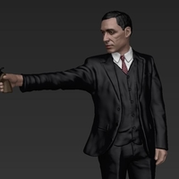 Al Pacino Michael Corleone Godfather for full color 3D printing - Thumbnail 4