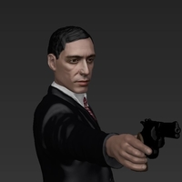 Al Pacino Michael Corleone Godfather for full color 3D printing - Thumbnail 5