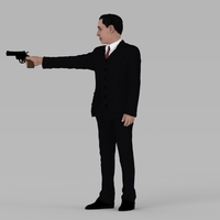 Al Pacino Michael Corleone Godfather for full color 3D printing - Thumbnail 7