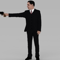 Al Pacino Michael Corleone Godfather for full color 3D printing - Thumbnail 8