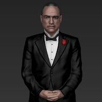 Marlon Brando Vito Corleone Godfather full color 3D printing - Thumbnail 5