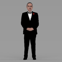 Marlon Brando Vito Corleone Godfather full color 3D printing - Thumbnail 6