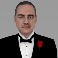 Marlon Brando Vito Corleone Godfather full color 3D printing - Thumbnail 7