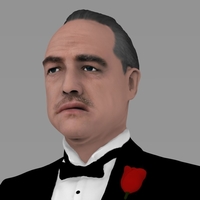 Marlon Brando Vito Corleone Godfather full color 3D printing - Thumbnail 8