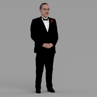 Marlon Brando Vito Corleone Godfather full color 3D printing - Thumbnail 9