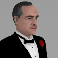 Marlon Brando Vito Corleone Godfather full color 3D printing - Thumbnail 10