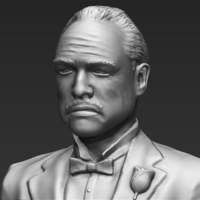Marlon Brando Vito Corleone Godfather full color 3D printing - Thumbnail 17