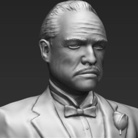 Marlon Brando Vito Corleone Godfather 3D printing ready stl obj - Thumbnail 10
