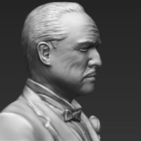 Marlon Brando Vito Corleone Godfather 3D printing ready stl obj - Thumbnail 11