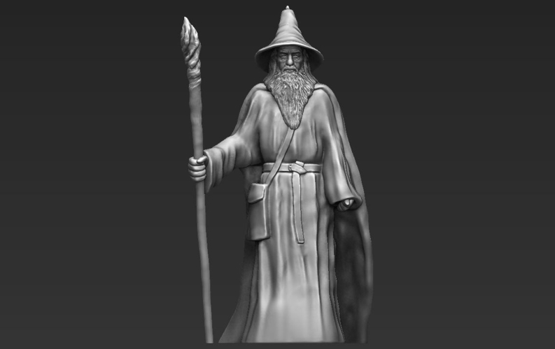 Gandalf the Lord of the Rings Hobbit 3D printing ready stl obj