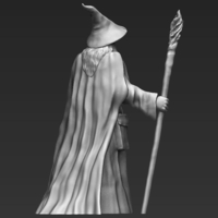 Gandalf the Lord of the Rings Hobbit 3D printing ready stl obj - Thumbnail 5