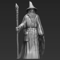 Gandalf the Lord of the Rings Hobbit 3D printing ready stl obj - Thumbnail 8