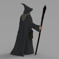 Gandalf the Lord of the Rings Hobbit full color 3D printing - Thumbnail 5