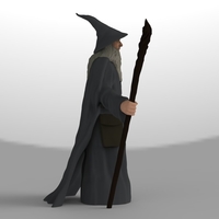 Gandalf the Lord of the Rings Hobbit full color 3D printing - Thumbnail 6