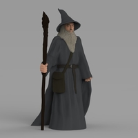 Gandalf the Lord of the Rings Hobbit full color 3D printing - Thumbnail 7