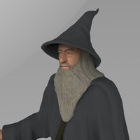 Gandalf the Lord of the Rings Hobbit full color 3D printing - Thumbnail 8