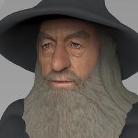 Gandalf the Lord of the Rings Hobbit full color 3D printing - Thumbnail 9