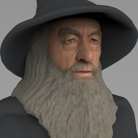 Gandalf the Lord of the Rings Hobbit full color 3D printing - Thumbnail 10