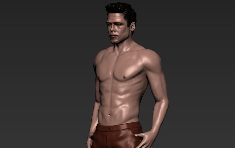 Tyler Durden Brad Pitt Fight Club for full color 3D printing